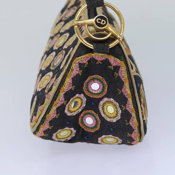 DIOR Hand Bag Canvas Blue Gold - Picture 3 of 13